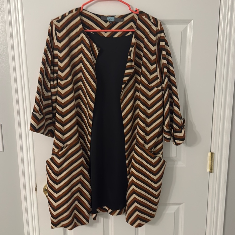 Long open duster jacket.